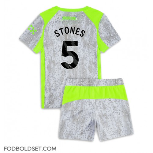 Manchester City John Stones #5 Tredje trøje Børn 2025-26 Kortærmet (+ Korte bukser)